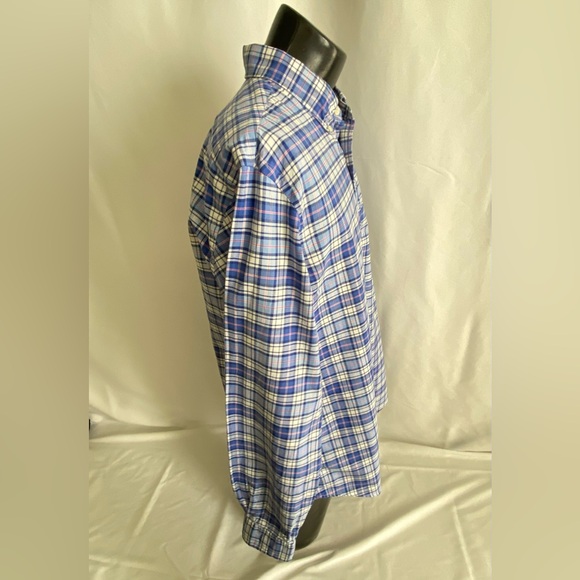Polo Ralph Lauren Shirt Mens XL Blue Paid Flesh Pony Long Sleeve Button Down EUC - Picture 4 of 10
